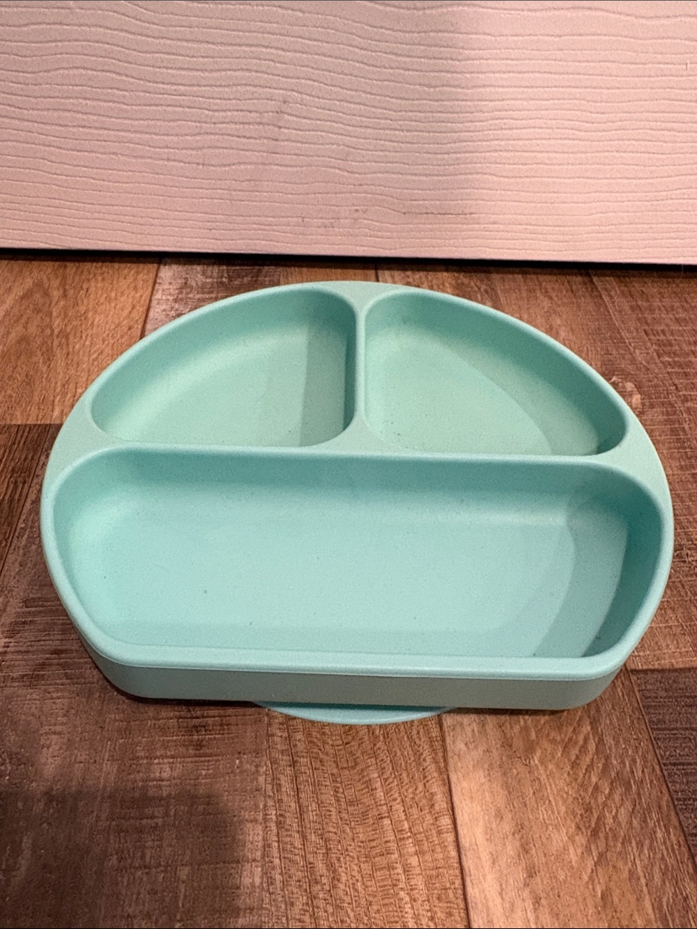 Bumkins Mint Silicone Kids Plate with Suction Base